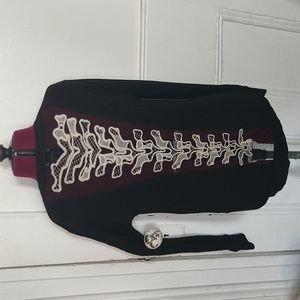 Cardigan with lace spine on back. Sz S